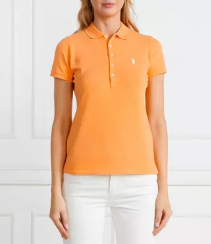 Поло POLO RALPH LAUREN JULIE Slim Fit, оранжевый