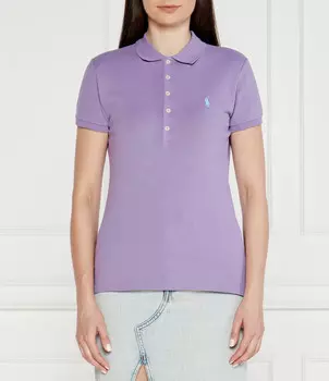 Поло POLO RALPH LAUREN Julie Slim Fit pique, фиолетовый