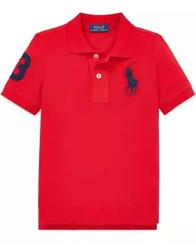 Поло Polo Ralph Lauren Kids Big Pony Cotton Mesh Polo Shirt, цвет New Red