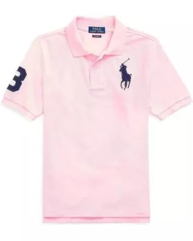 Поло Polo Ralph Lauren Kids Big Pony Cotton Mesh Polo Shirt, цвет Carmel Pink