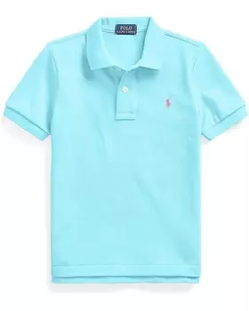 Поло Polo Ralph Lauren Kids Cotton Mesh Polo Shirt, цвет Turquoise Nova