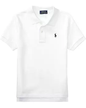 Поло Polo Ralph Lauren Kids Cotton Mesh Polo Shirt, белый