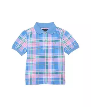 Поло Polo Ralph Lauren Kids Plaid-Print Cotton Mesh Polo Shirt, цвет Preppy Madras Print/Multi Pony Player