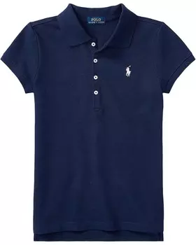 Поло Polo Ralph Lauren Kids Short Sleeve Mesh Polo Shirt, цвет Refined Navy