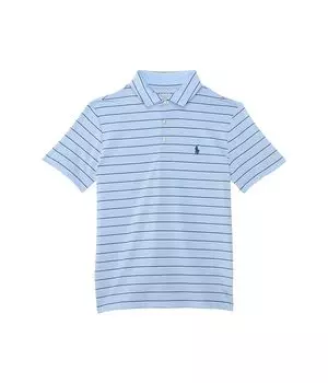 Поло Polo Ralph Lauren Kids Striped Performance Jersey Polo Shirt, цвет Office Blue Multi