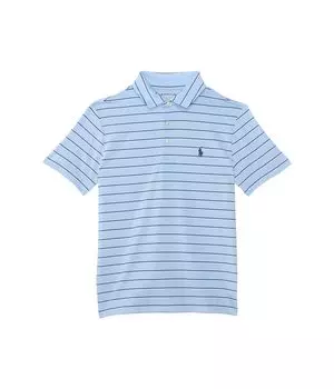 Поло Polo Ralph Lauren Kids Striped Performance Jersey Polo Shirt, цвет Office Blue Multi