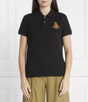 Поло POLO RALPH LAUREN MESH-SSL-PSH Regular Fit, черный