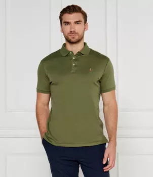 Поло POLO RALPH LAUREN PIMA Custom slim fit, цвет cachi