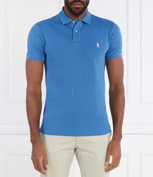 Поло POLO RALPH LAUREN Pique Slim Fit, синий