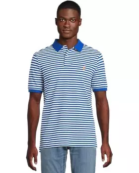 Поло Polo Ralph Lauren Short Sleeve Animated Mesh - Classic, цвет Blue Saturn/White