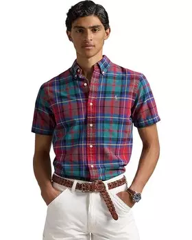 Поло Polo Ralph Lauren Short Sleeve Oxford - Classic, цвет Royal Red Multi