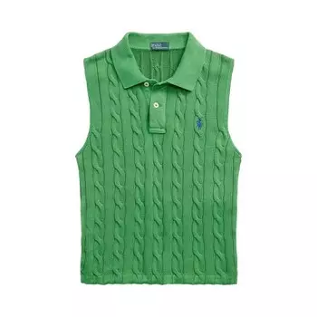 Поло Polo Ralph Lauren Sleeveless Polo Shirt, цвет Fiji Green