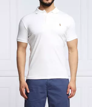 Поло POLO RALPH LAUREN slim fit, белый