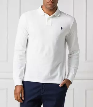 Поло POLO RALPH LAUREN slim fit, белый