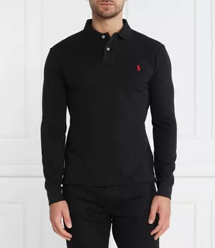 Поло POLO RALPH LAUREN Slim Fit, черный