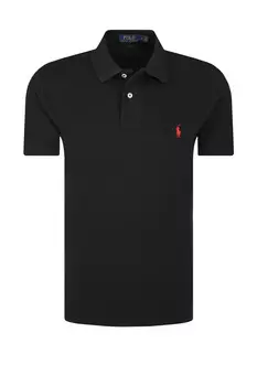 Поло POLO RALPH LAUREN slim fit, черный