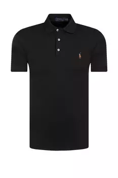 Поло POLO RALPH LAUREN slim fit, черный