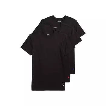 Поло Polo Ralph Lauren Slim Fit Cotton Crew Shirts, черный