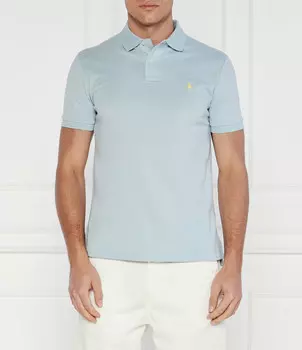 Поло POLO RALPH LAUREN Slim Fit, небесно-голубой