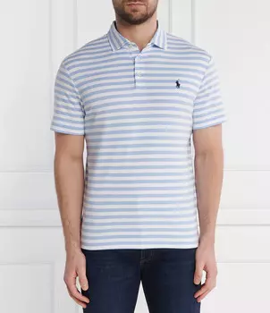 Поло POLO RALPH LAUREN Slim Fit, небесно-голубой