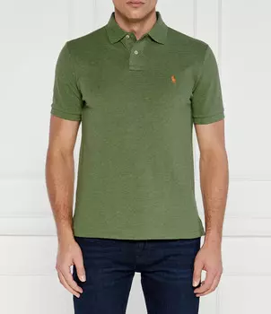Поло POLO RALPH LAUREN Slim Fit, оливково-зеленый