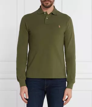 Поло POLO RALPH LAUREN Slim Fit, оливково-зеленый