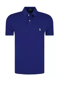Поло POLO RALPH LAUREN slim fit pique, синий