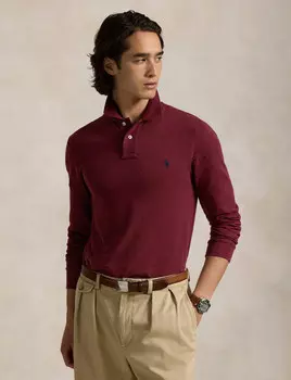 Поло POLO RALPH LAUREN Slim Fit pique, бордо