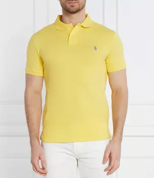 Поло POLO RALPH LAUREN Slim Fit pique, желтый
