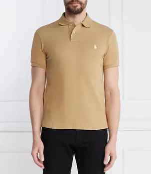 Поло POLO RALPH LAUREN Slim Fit pique, цвет senape