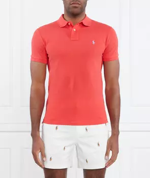 Поло POLO RALPH LAUREN Slim Fit pique, красный