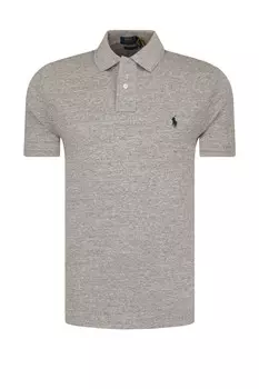 Поло POLO RALPH LAUREN slim fit, серый
