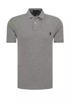 Поло POLO RALPH LAUREN slim fit, серый