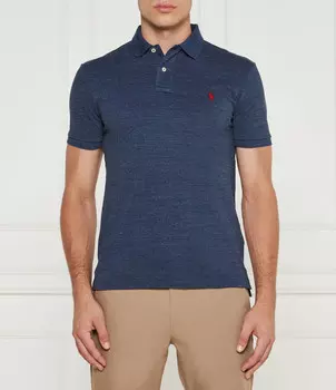 Поло POLO RALPH LAUREN slim fit, синий