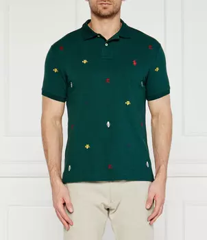 Поло POLO RALPH LAUREN Slim Fit, зеленый