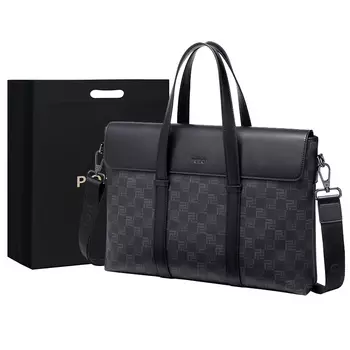 POLO Портфель из искусственной кожи ПВХ большого размера, мужские, черные