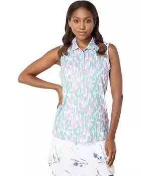 Поло PUMA Golf Cloudspun Three Brush Sleeveless, цвет Bright White/Mauve Pop