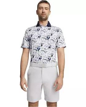 Поло PUMA Golf X Ap Floral Polo, цвет White Glow/Deep Navy