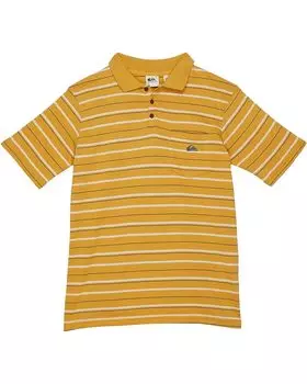 Поло Quiksilver New Polo Short Sleeve, цвет Bright Gold Stripe