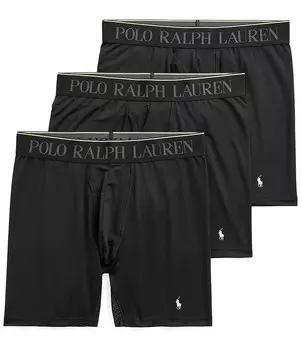 Polo Ralph Lauren 4D Flex Performance Air 6Длинные трусы-боксеры, комплект из 3 шт., мультиколор