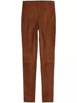 Polo Ralph Lauren бархатные легинсы с завышенной талией, коричневый