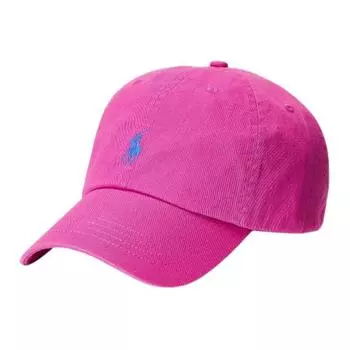Polo Ralph Lauren Бейсболка из хлопка унисекс, ярко-розовая