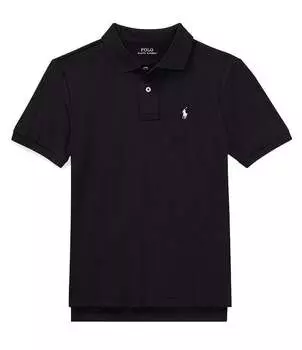 Polo Ralph Lauren Big Boys 8-20 однотонная эластичная рубашка-поло с короткими рукавами, черный