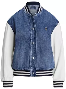 Polo Ralph Lauren бомбер Polo Pony из денима, синий