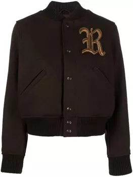 Polo Ralph Lauren бомбер с нашивкой-логотипом, коричневый