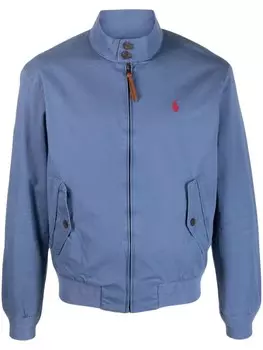 Polo Ralph Lauren бомбер с вышитым логотипом, синий