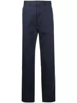 Polo Ralph Lauren брюки прямого кроя с нашивкой-логотипом, синий