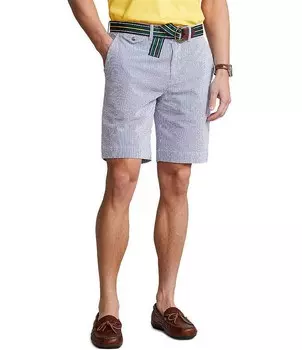 Polo Ralph Lauren Classic-Fit из эластичного хлопка из хлопчатобумажной ткани 9,25 Шорты по внутреннему шву, синий