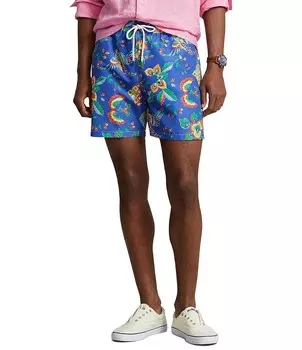 Polo Ralph Lauren Classic Fit Traveler Diamond Floral 5,75 Плавки с внутренним швом, синий