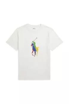 Polo Ralph Lauren Детская хлопковая футболка, белый